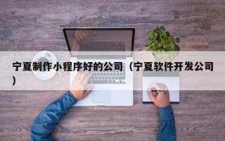 商丘宁夏制作小程序好的公司（宁夏软件开发公司）